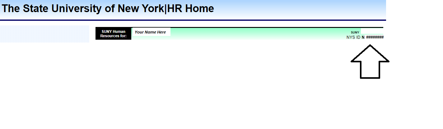 Screenshot of HR Services/TAS (Time and Attendance) portal showing Employee ID number in the top right of the screen